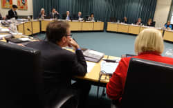 Councillors at today’s meeting.