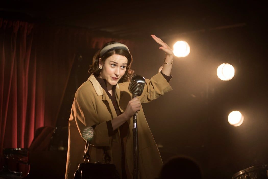 Rachel Brosnahan as Midge Maisel in The Marvelous Mrs Maisel from Amazon’s Prime Video.