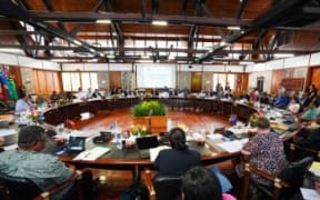 On February 12 2024, commencing at 00:45 p.m. local time (9:45 a.m. on February 12 JST) for approximately 2 hours and 30 minutes, the 5th Interim Ministerial Meeting of the Pacific Islands Leaders Meeting (PALM) was held in Suva, Fiji, that is the first meeting held in a Pacific Island country. Ms. KAMIKAWA Yoko, Minister for Foreign Affairs of Japan, attended and co-chaired the meeting with Hon. Tingika Elikana, Special Envoy for the Prime Minister, Foreign Affairs and Immigration, Marine Resources and Parliamentary Services of Cook Islands.