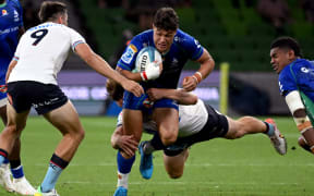 Drua's Caleb Muntz against the Waratahs at AAMI Park in Melbourne on March 4.