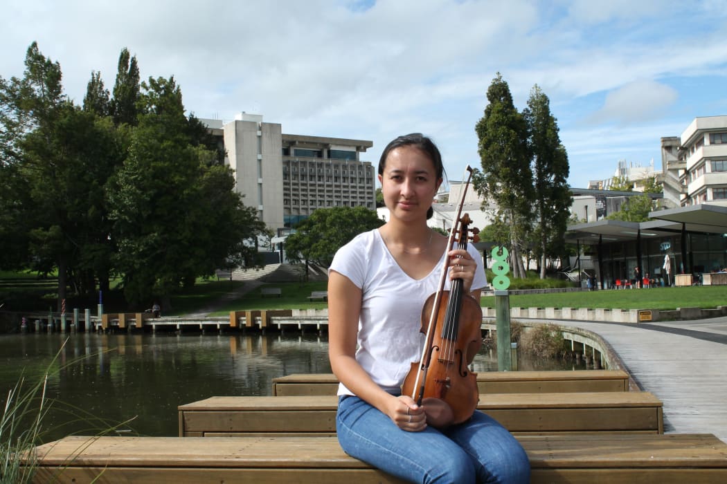 Violin student Rachel Twyman organised a petition and a concert protesting job cuts
