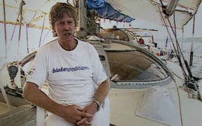 Sir Peter Blake on Seamaster from Garden of Evil