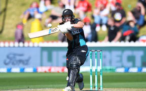 New Zealand player Izzy Gaze during the 5th T20 International New Zealand White Ferns v England. Basin Reserve, Wellington, New Zealand. Friday 29 March 2024. ©Copyright Photo: Chris Symes / www.photosport.nz