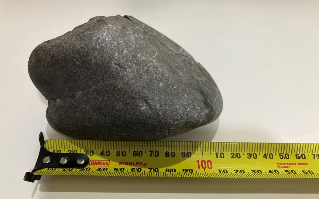 A rock was thrown through the windscreen of a bus while it was transporting passengers in Napier.