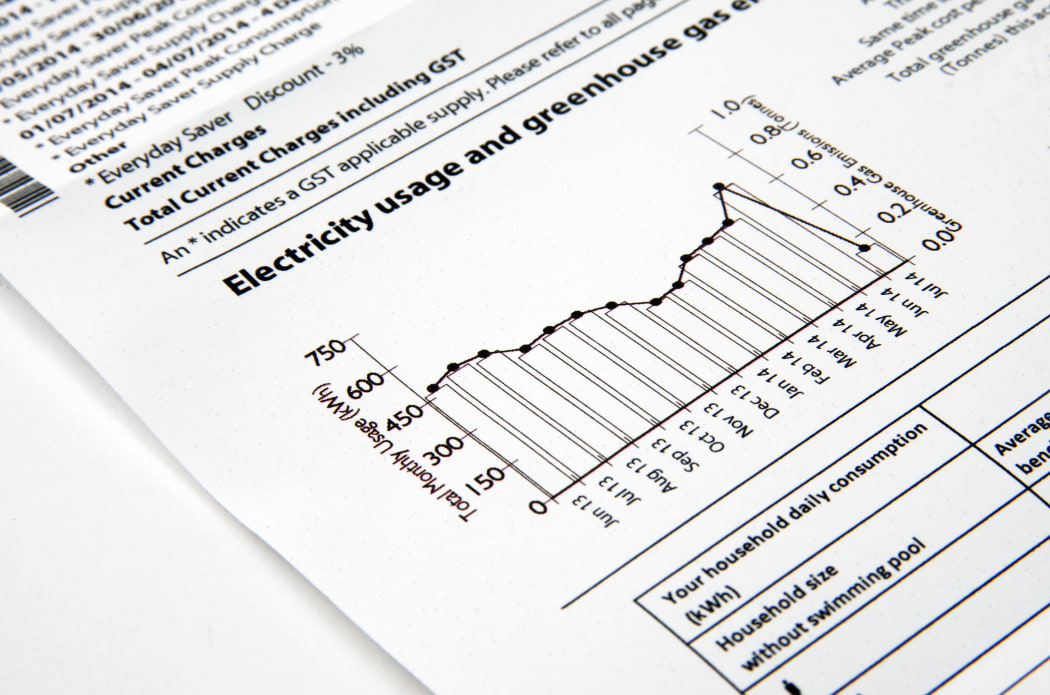 Electricity bill with graph.