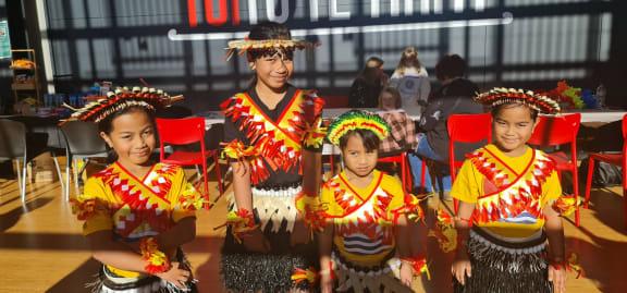 Young i-Kiribati performers get amongst community celebrations in Porirua for Kiribati Language Week