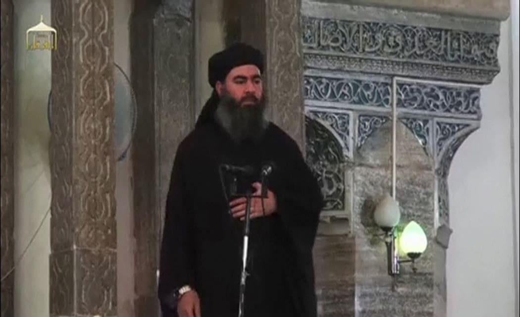 An image released in July purported to be that of Islamic State leader Abu Bakr al-Baghdadi, at a mosque in the Iraqi city of Mosul.