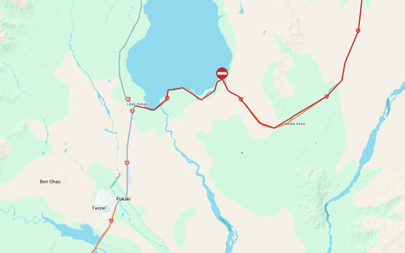 State Highway 8/Tekapo-Twizel Road, from Tekapo to Lake Pukaki in the Mackenzie Country, is closed after a truck crash.