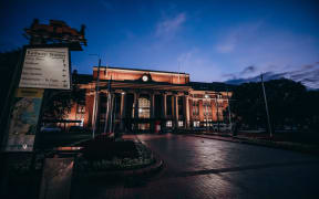 Wellingon Railway Station on the morning of 26 March, on the first day of the nationwide Covid-19 lockdown.