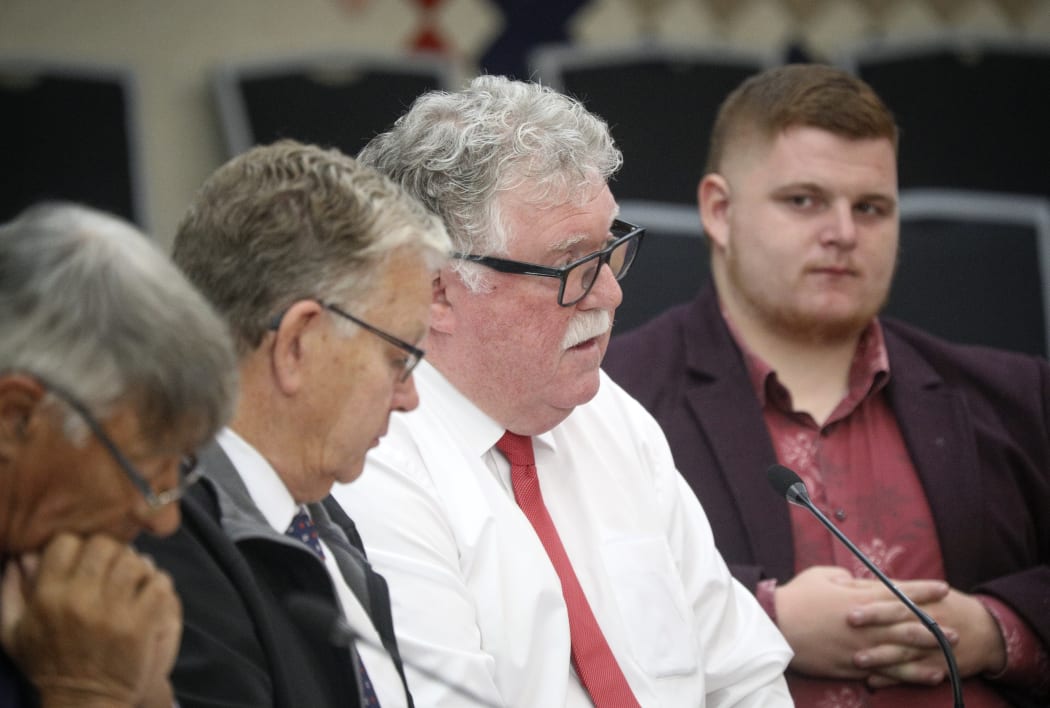 Bay of Plenty Regional councillor Lyall Thurston (centre) at the Rotorua district council on Thursday last week
