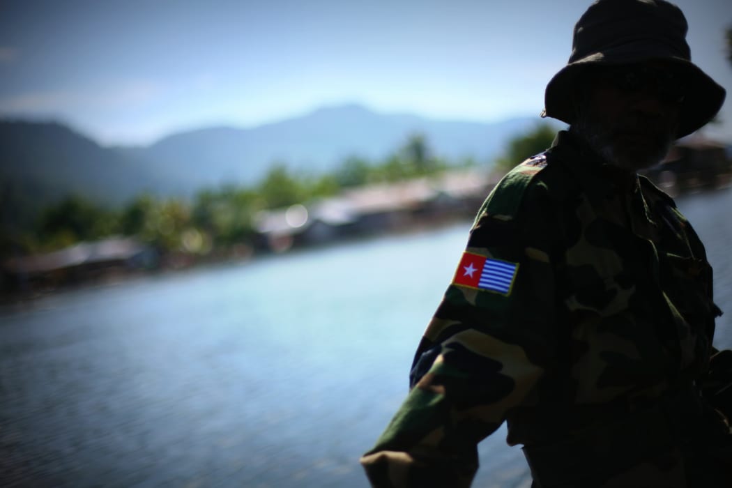 A West Papuan guerilla of the OPM (Free Papua Movement).