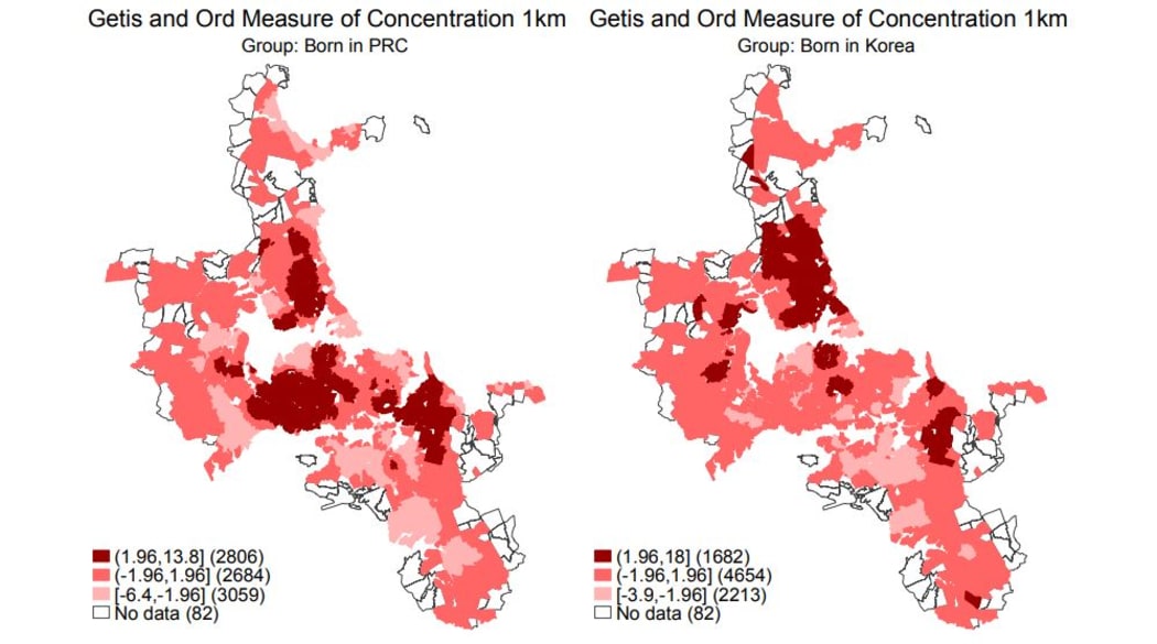 The rise of ethnoburbs: a comparison of population distribution in Auckland in 2011 for those born in China and Korea