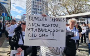Protesters say the lower South Island will pay for any cuts made to the new Dunedin Hospital.