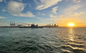 HMNZS Aotearoa leaves Auckland for Tonga.