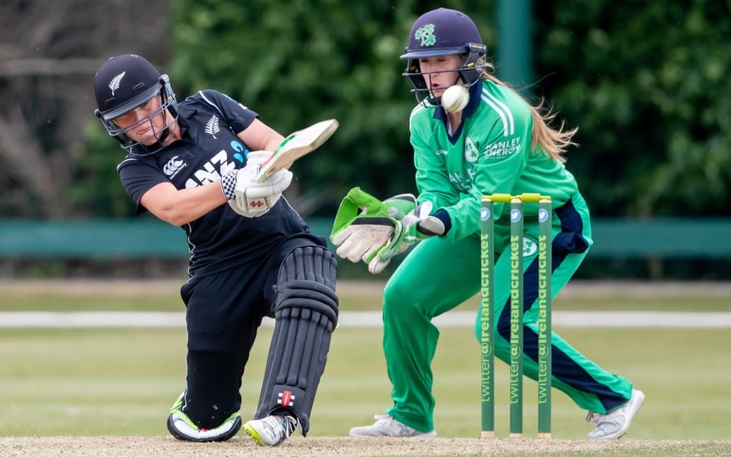 Amelia Kerr on her way to 232 not out against Ireland in Dublin.
