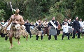A challenge at the Treaty Deed of Settlement ceremony.