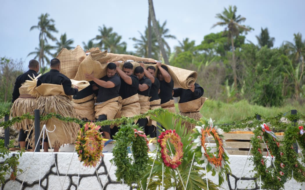 Funeral of Rt. Hon. Col.,Lord Ma'afu Tukui'aulahi at the Mala'e ko Huelo 'o Hangai (tombs) Tokomololo, Tongatapu on 3 January 2022.