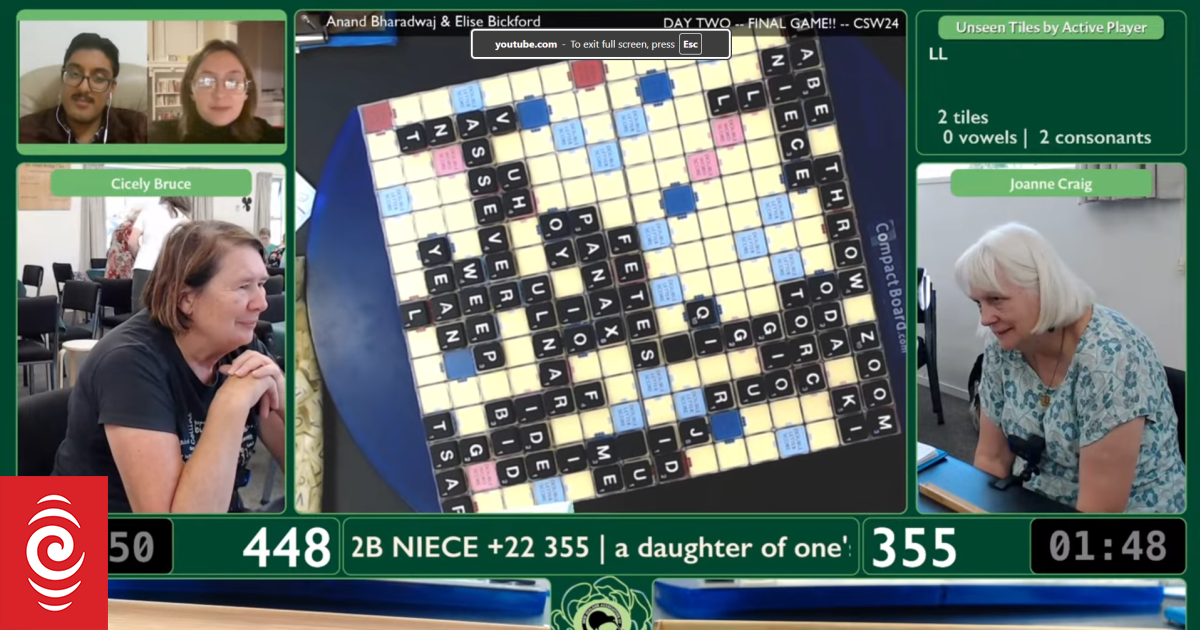 First NZ Women's Championship in Scrabble goes down to the W-I-R-E