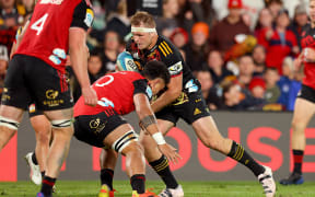 Chiefs co-captain Sam Cane in action against the Crusaders.