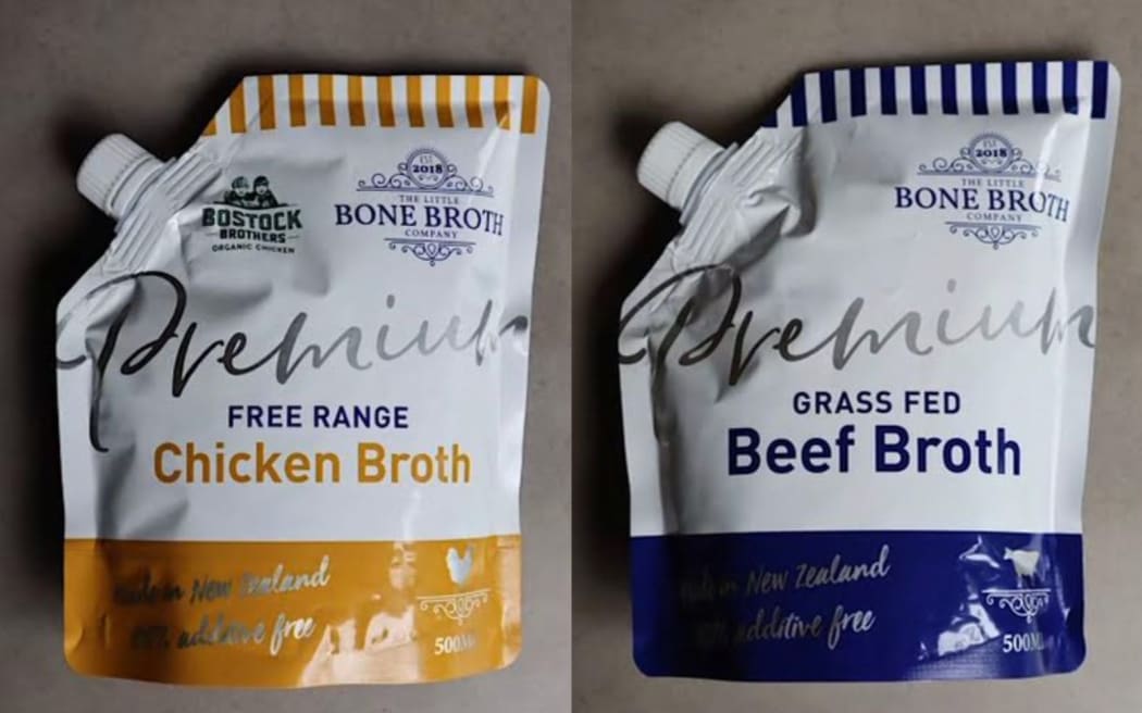 Two of the products by The Little Bone Broth Company being recalled.