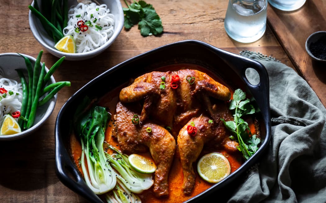 Red curry roasted chicken