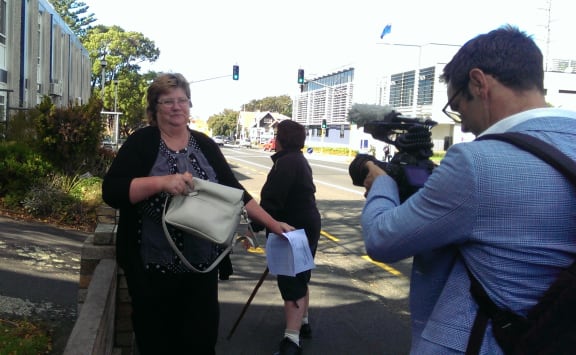 Beverley Anne Sepuloni leaving court on 31 March 2015.