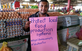 A farmer from Fiji calling for protection of local industries in the Pacific.