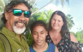 Tui, Coco and Jane Va'afusuaga in Samoa.