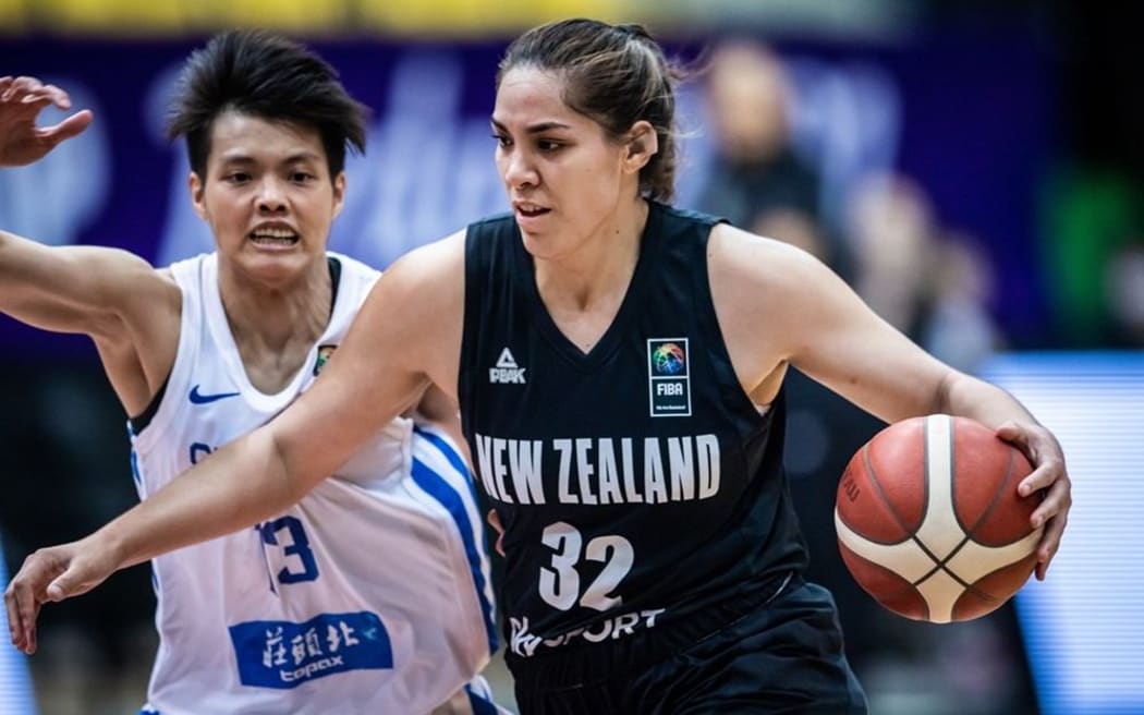 Tall Ferns forward Kalani Purcell in action against Chinese Taipei at the Asia Cup in Jordan on October 2, 2021.