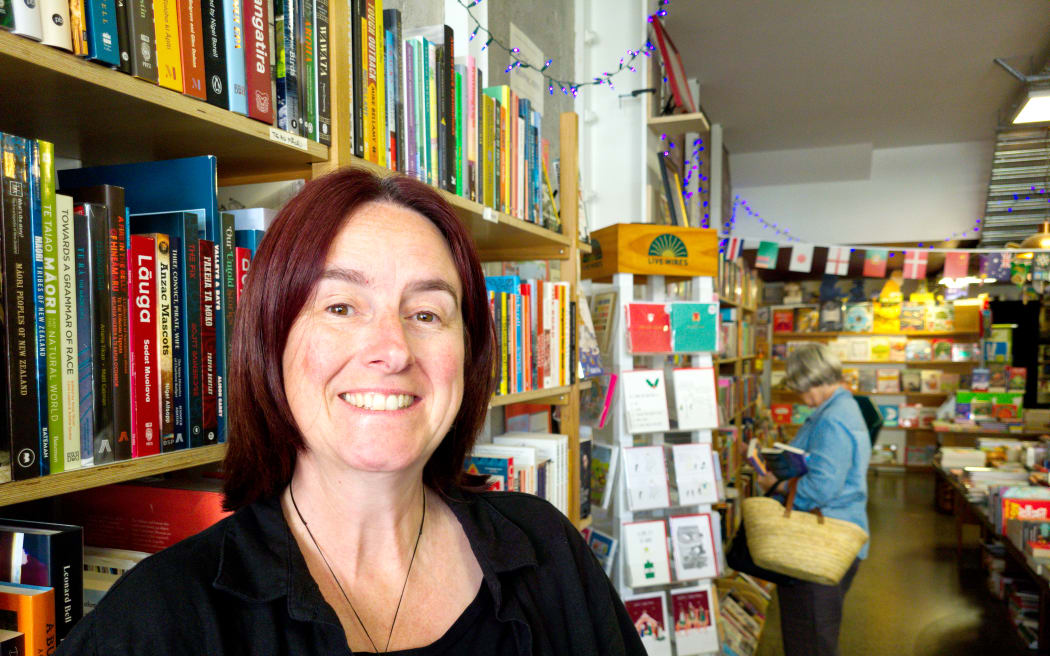Mary Fawcett, owner/manager, Schrödinger's Books, Lower Hutt