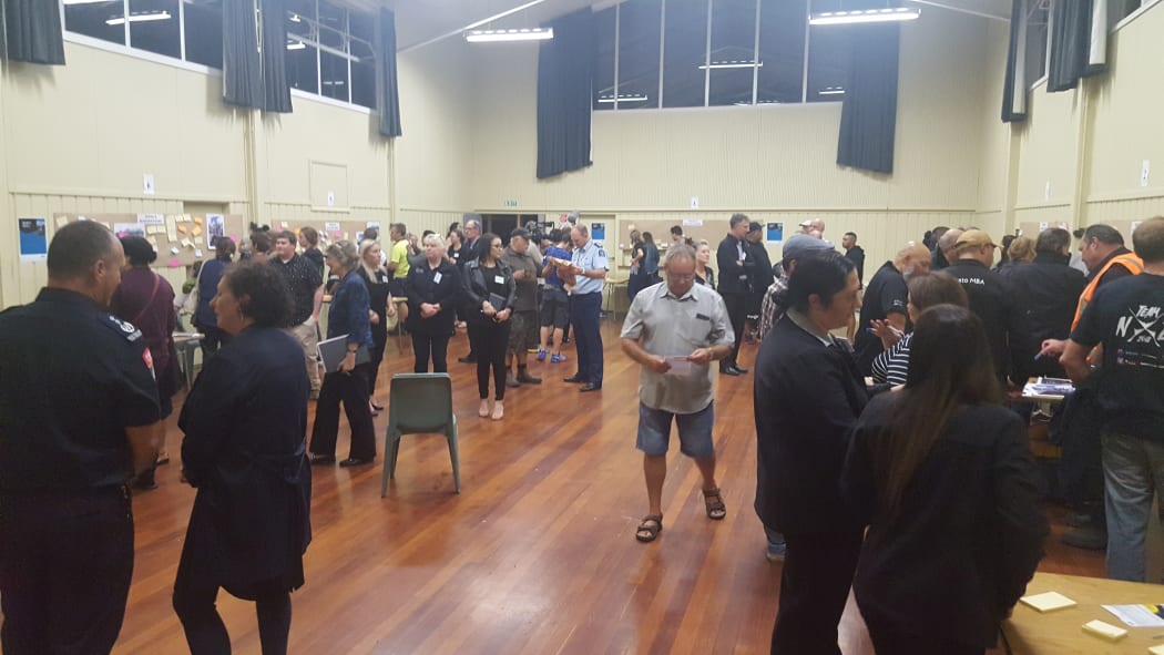 Ngāruawāhia locals at a meeting leave sticky notes on the walls at the memorial hall with suggestions for how to prevent further deaths at the rail bridge.