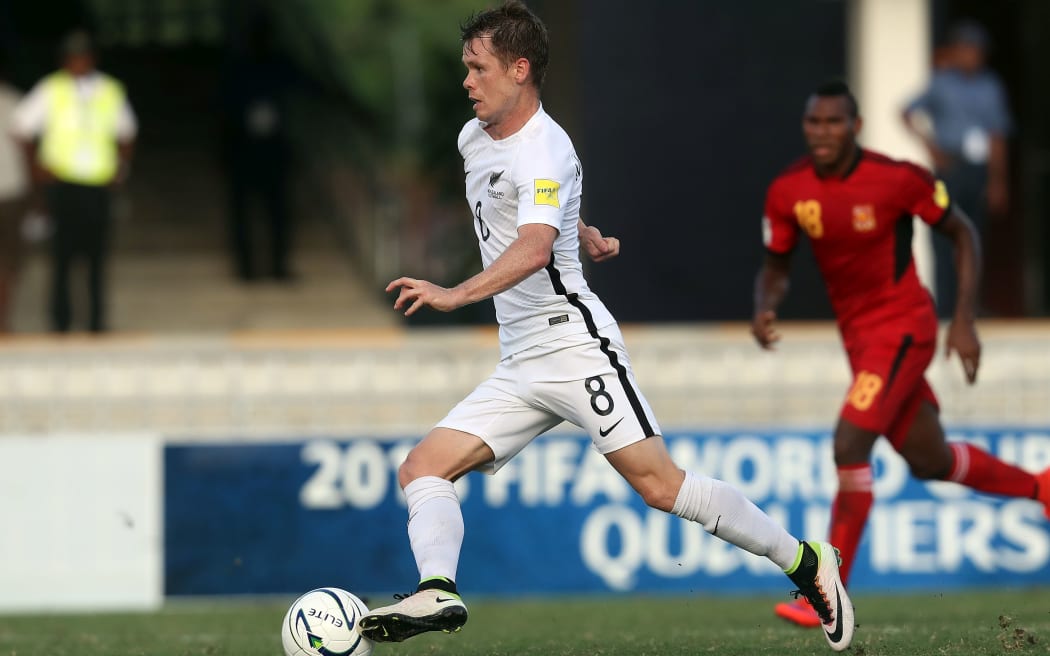 New Zealand's Michael McGlinchey on the break against PNG.