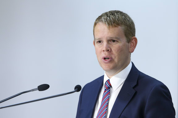Education Minister Chris Hipkins speaks to media during a press conference at Parliament on 21 April 2020 in Wellington, New Zealand.