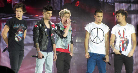 One Direction on stage in 2013