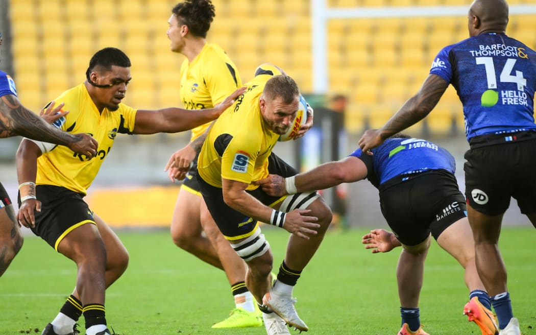 Brad Shields of the Hurricanes makes a run.