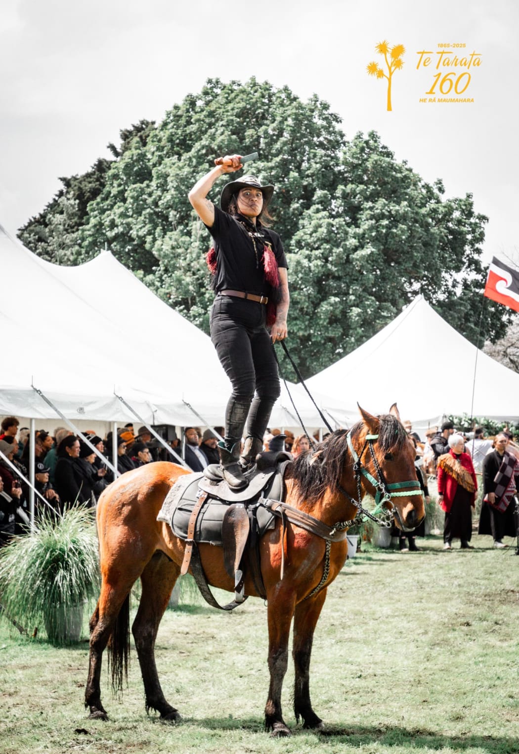 Georgina Hudson riding a hoiho