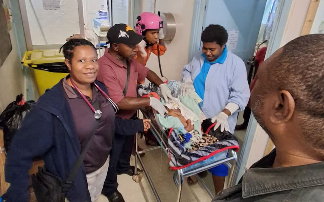 The boys were delivered at a small hospital in rural Papua New Guinea. (Supplied: Dr Kovei Umba)