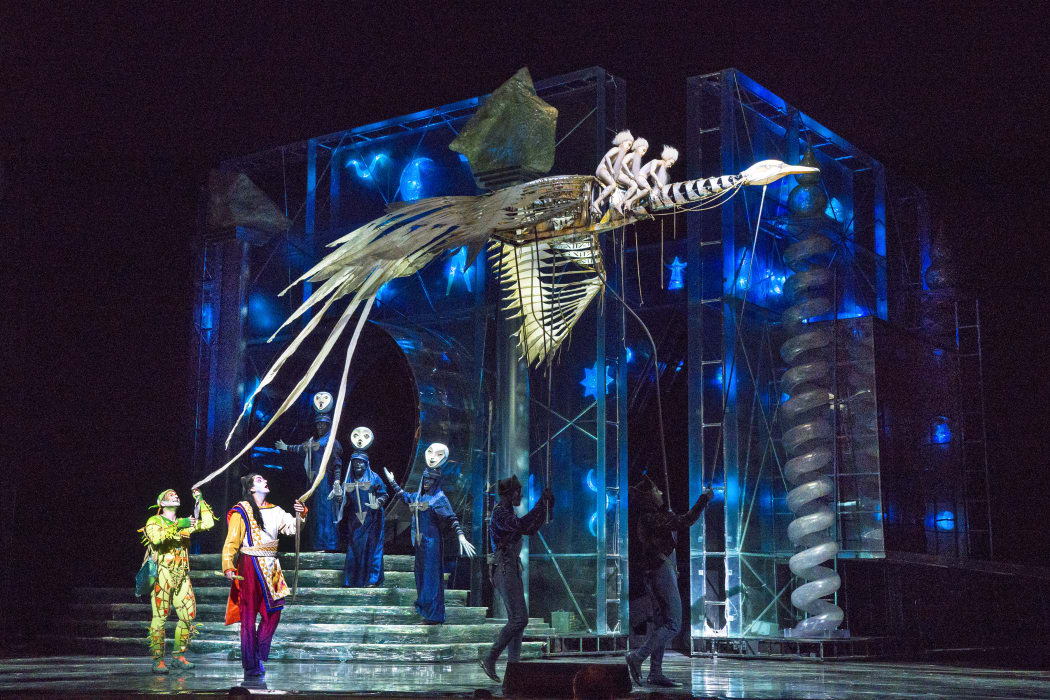 A scene from The Magic Flute at The Metropolitan Opera