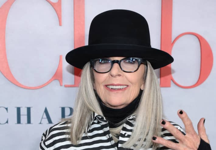 NEW YORK, NEW YORK - MAY 08: Diane Keaton attends the premiere of "Book Club: The Next Chapter" at AMC Lincoln Square Theater on May 08, 2023 in New York City.   Dimitrios Kambouris/Getty Images/AFP (Photo by Dimitrios Kambouris / GETTY IMAGES NORTH AMERICA / Getty Images via AFP)