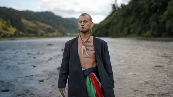 Stan Walker in a scene from his new music video 'Māori Ki Te Ao' (Māori to the world)