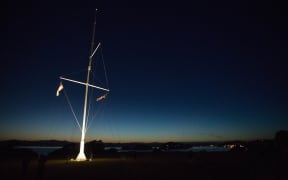 The flag pole at the Upper Marae in Waitangi