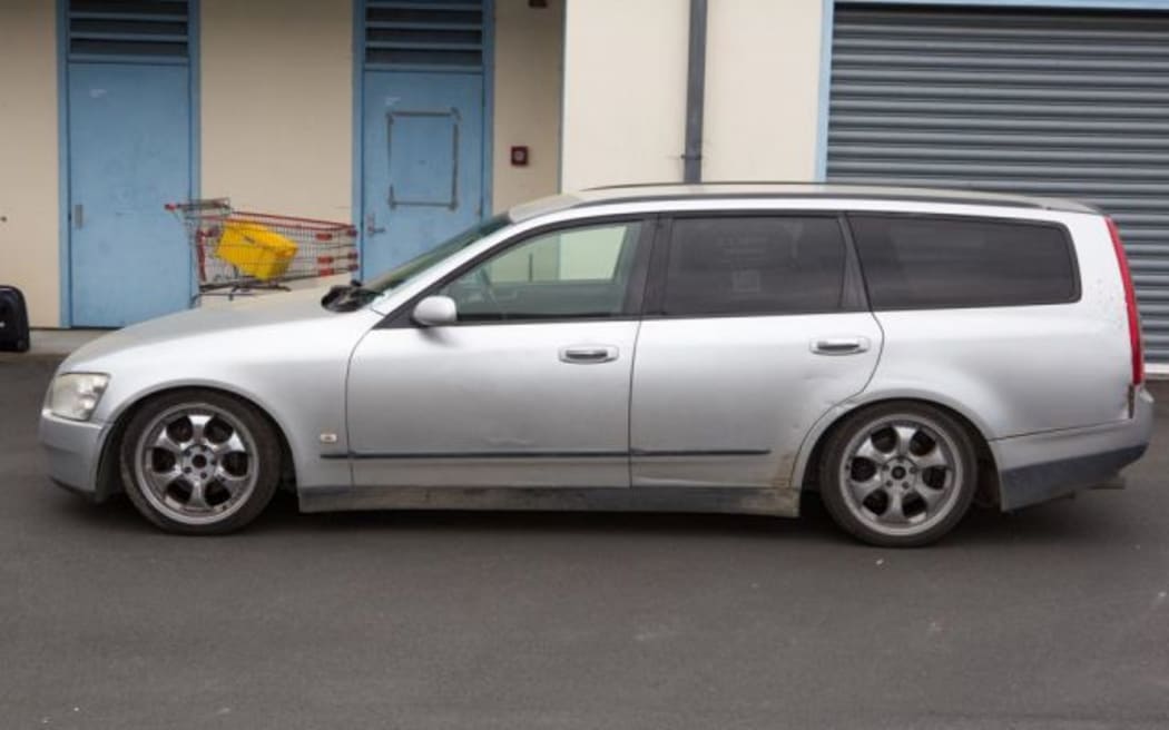 The silver Nissan Stagea which police are seeking over the death of Lois Tolley.