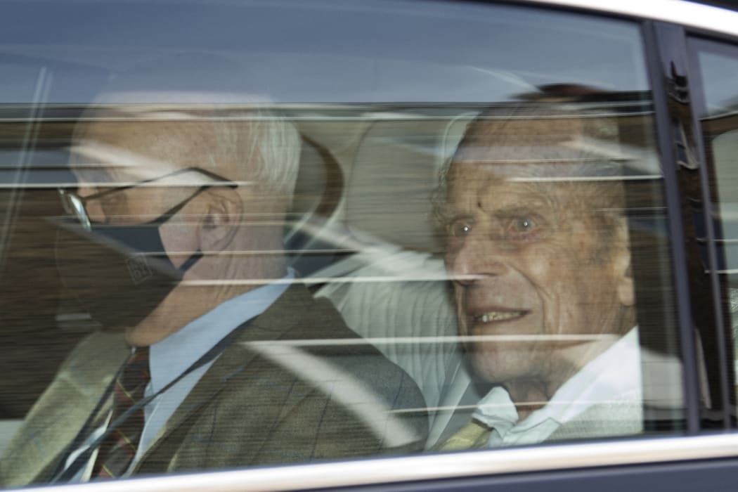 Prince Philip leaves King Edward VII's Hospital in central London on 16 March 2021.