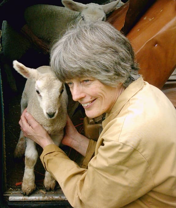 Rosamund Young is fond of sheep as well as cows.