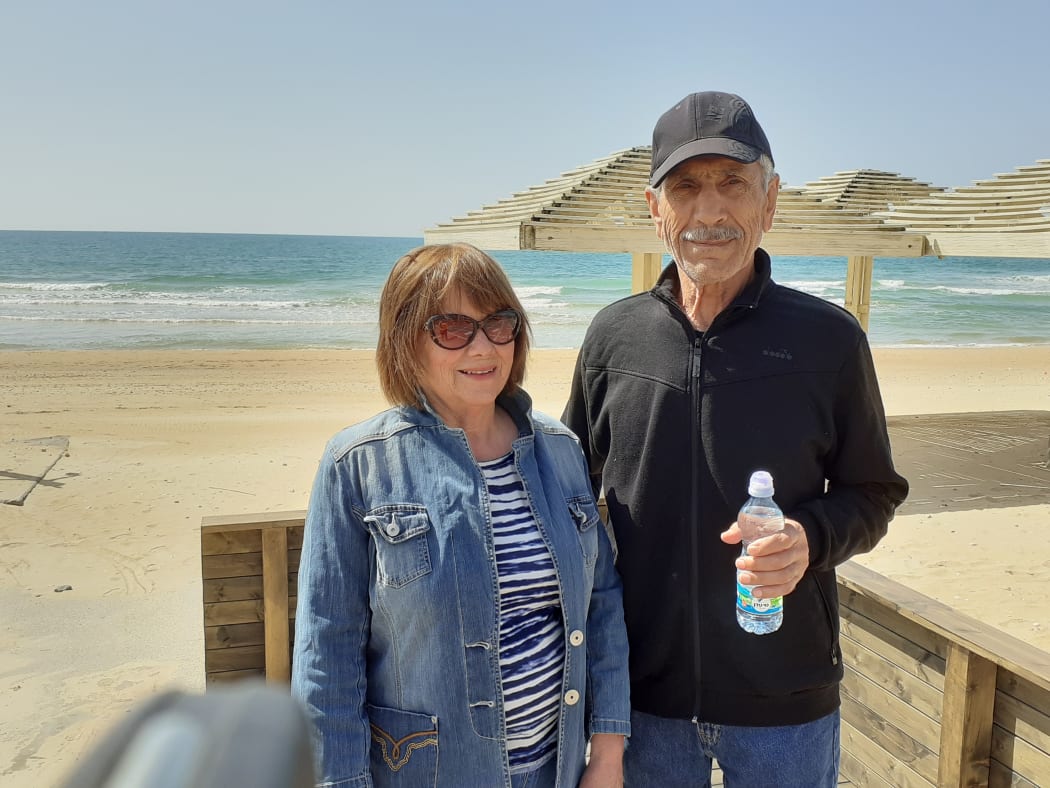 Rotorua couple Cate Frey and Nahib Mansour, who are stuck in Israel.