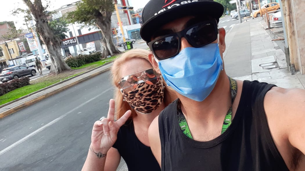 Ngaire de la Oliva Zamora and her husband Jose Luis in Lima.