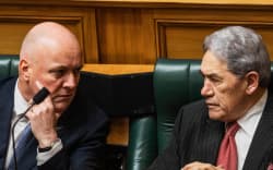 Christopher Luxon and Winston Peters