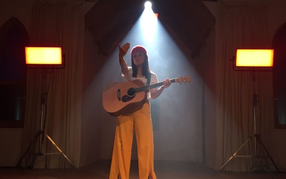 Still from Paige Tapara's 'Alignments' video