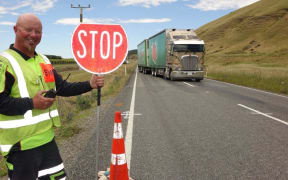Road worker Gary Tutty is among crews of road workers on a $60 million government plan to upgrade and maintain State Highway 63 through Marlborough and Canterbury.