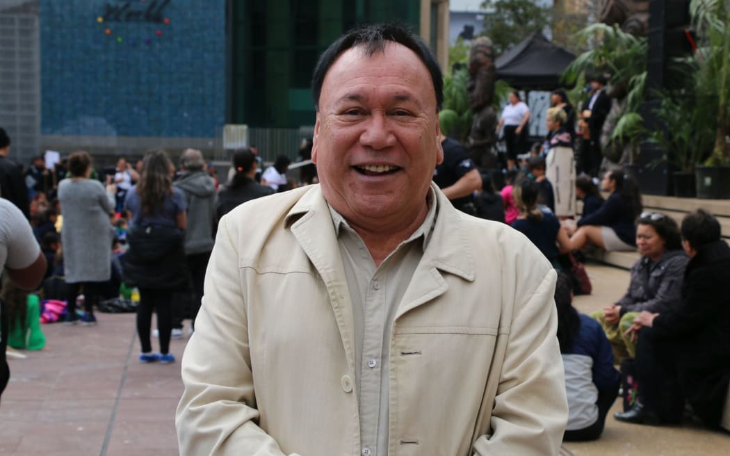 Robert Pouwhare at the hikoi.